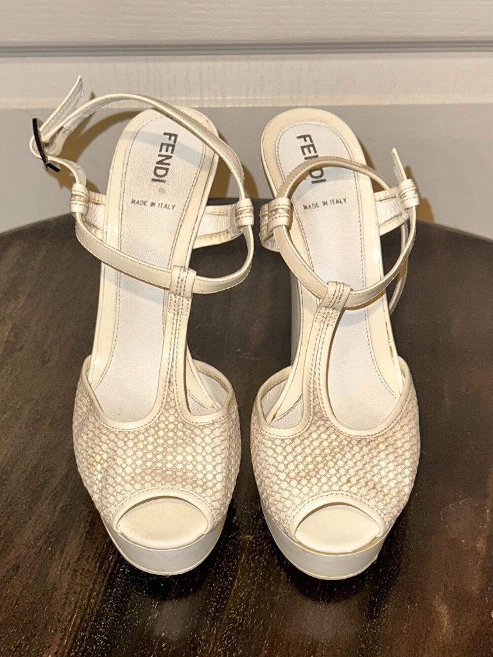 White Fendi Heels - size 38